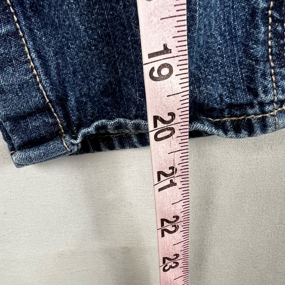 OshKosh Bib Overalls 12 months Blue Denim Pockets Embroidered Snap Up - Picture 5 of 15